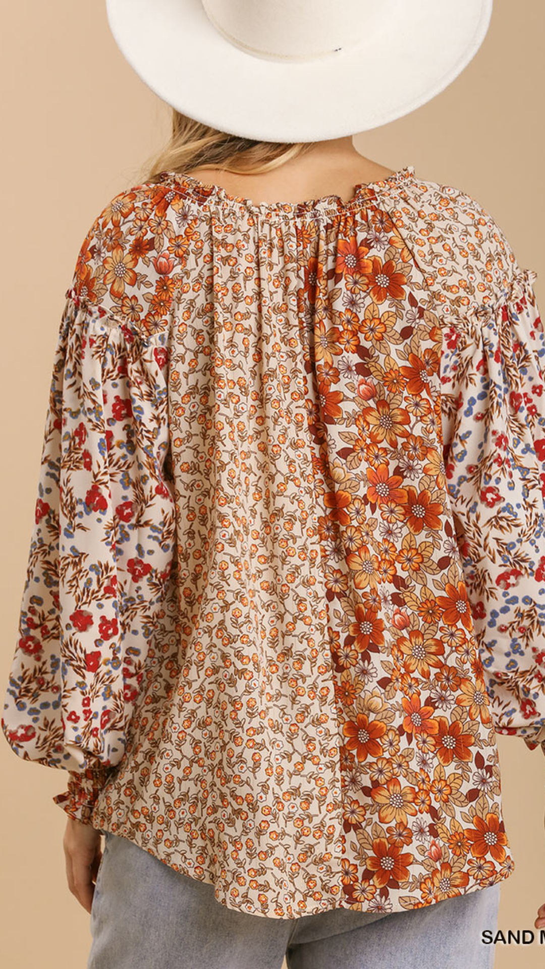 Mixed Flower Print Top