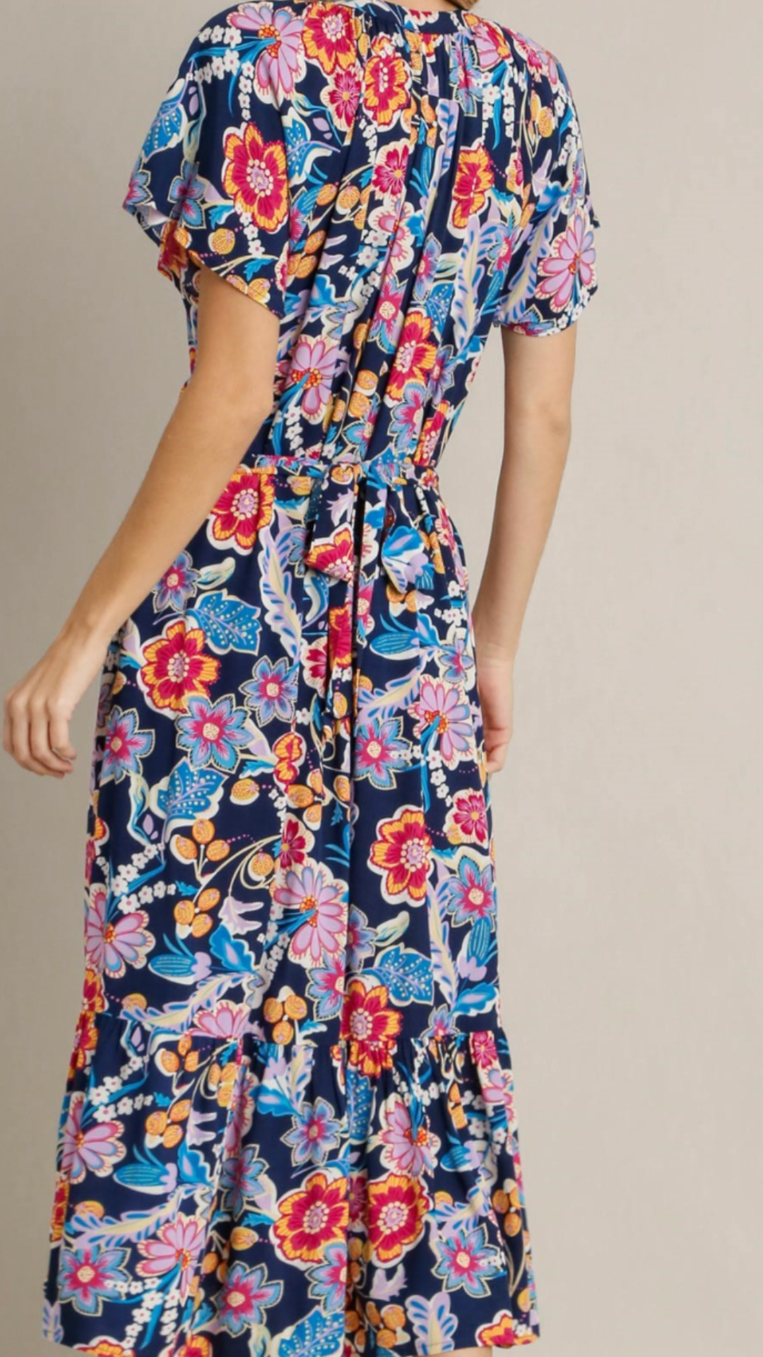 Umgee dark blue flower dress