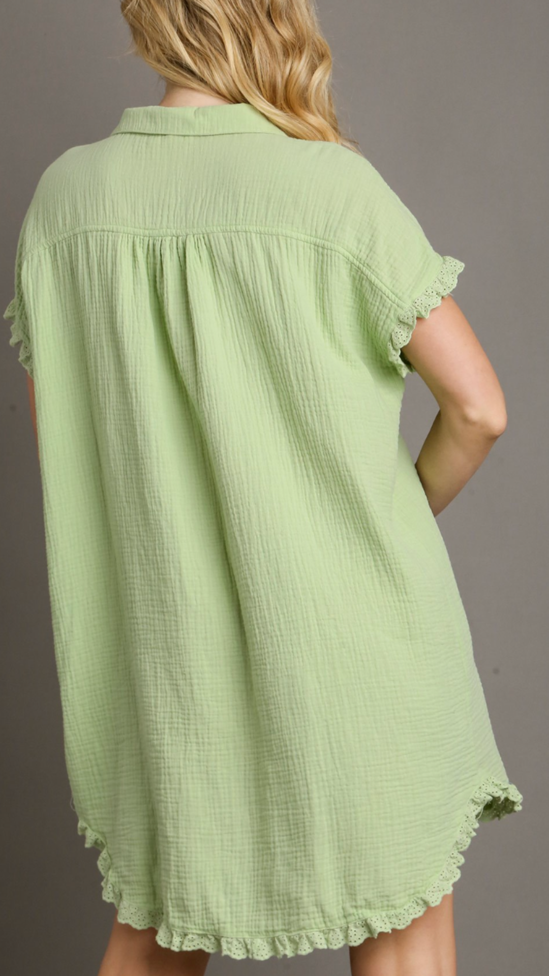 Umgee melon-coloured green dress