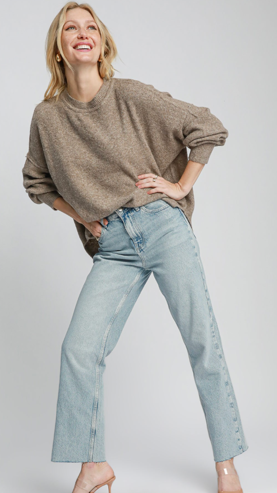 Wool Blend Pullover Sweater