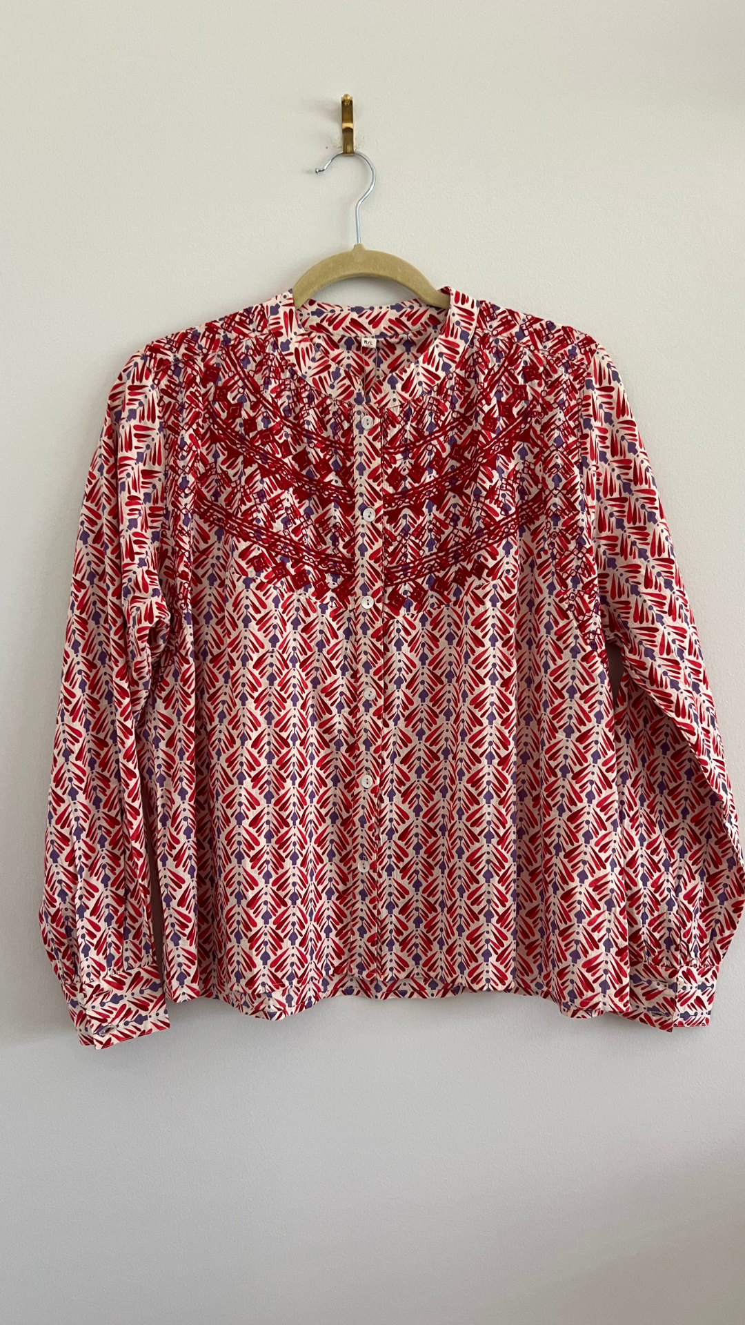 Blouse red and purple