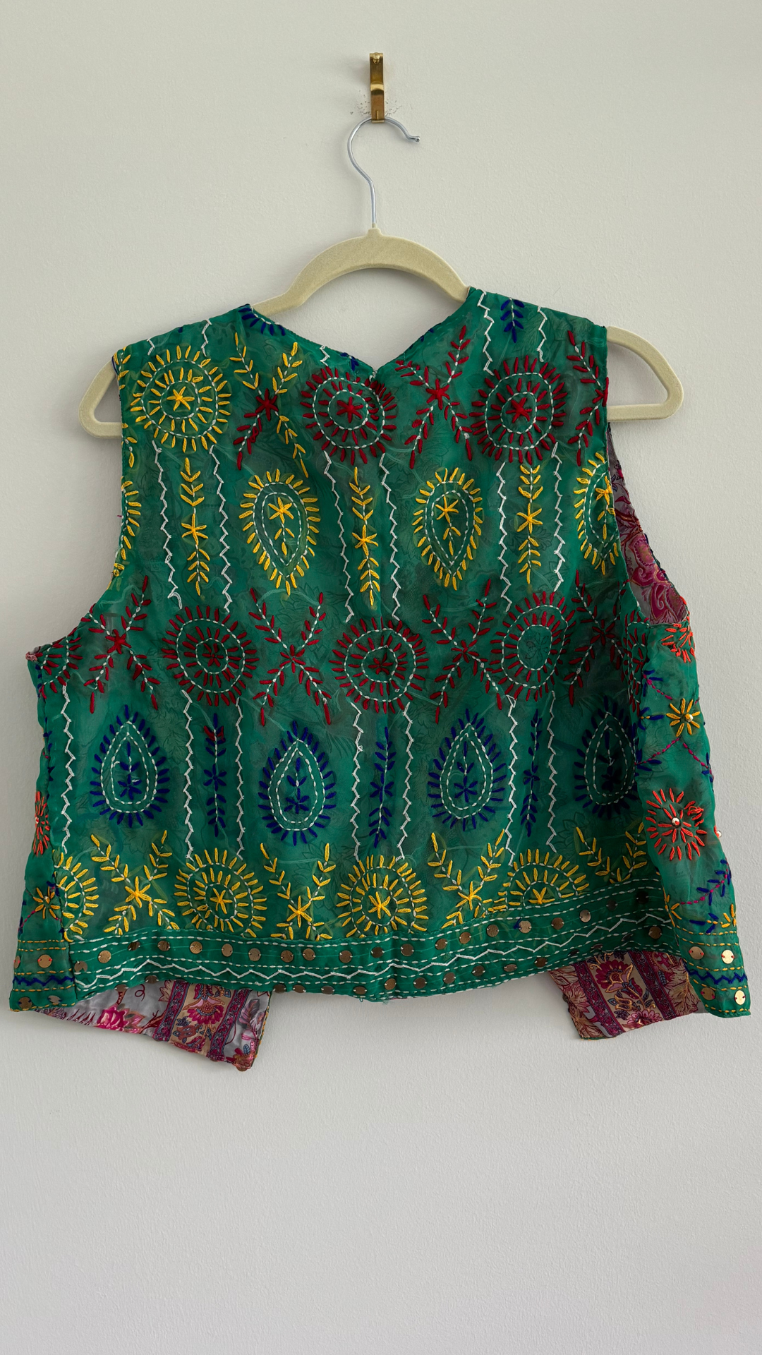 Hand embroidered vest